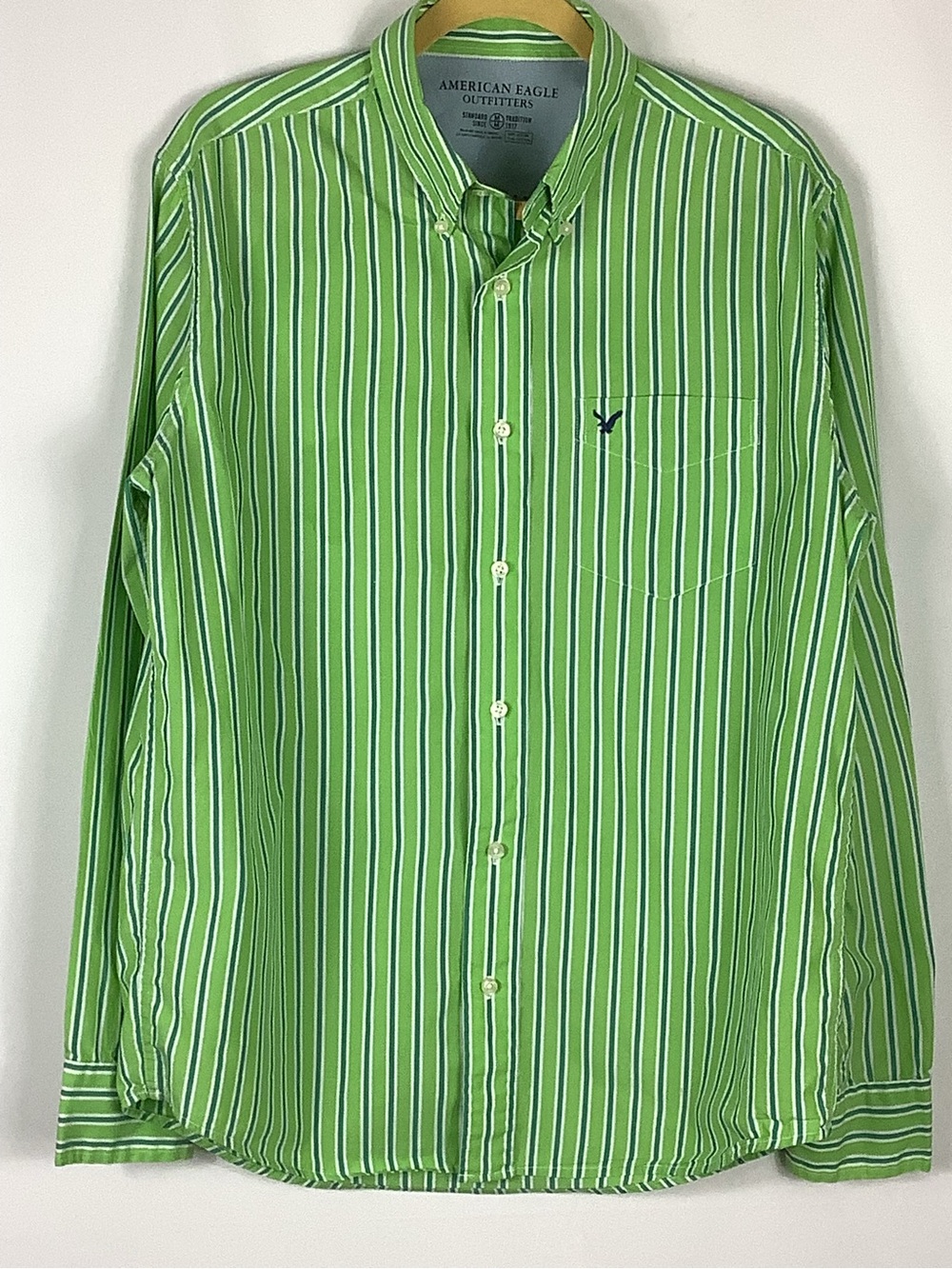 American Eagle Striped Button-Down Shirt